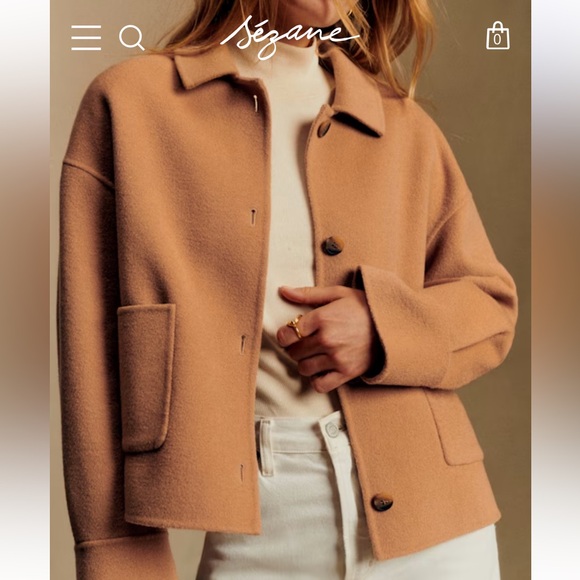 Sezane Jackets & Blazers - Sezane Mia Camel Wool Jacket - Size US 4 - NWT